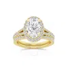 Brilliant Diamond 2.75 Carat Oval Diamond Halo Bridal Set For Women | Lab Grown Diamond Engagement R