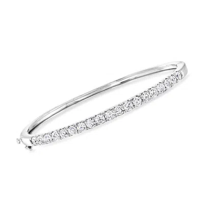 Brilliant Diamond 3 Carat Lab Grown Diamond Bangle In 14k White Gold