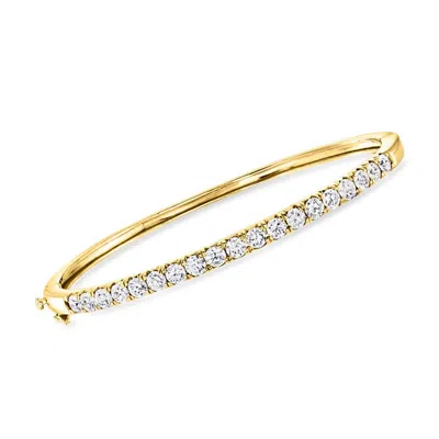 Brilliant Diamond 3 Carat Lab Grown Diamond Bangle In 14k Yellow Gold