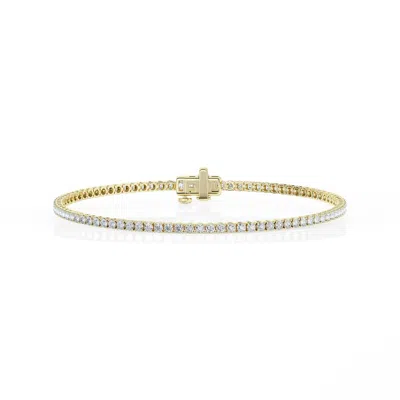 Brilliant Diamond 3 Ctw Lab Grown Diamond Tennis Bracelet For Men In 14k Gold Plated In ["yellow","gold Tone","silver Tone"]