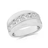 Brilliant Diamond 3.00 Carat 14k White Gold Ring For Men  Round Lab Grown Diamond  9-stone Men's Wed