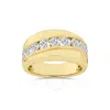 Brilliant Diamond 3.00 Carat 14k Yellow Gold Ring For Men  Round Lab Grown Diamond  9-stone Men's We