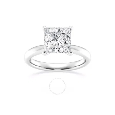 Brilliant Diamond 3.00 Ct Lab Grown Princess Cut Solitaire Diamond Engagement Ring (f-g