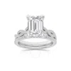 Brilliant Diamond 3.38 Carat Emerald Diamond Twist Bridal Set For Women | Lab Grown Diamond Engageme