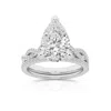 Brilliant Diamond 3.38 Carat Pear Diamond Twist Bridal Set For Women | Lab Grown Diamond Engagement
