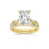 Brilliant Diamond 3.38 Carat Radiant Diamond Twist Bridal Set For Women | Lab Grown Diamond Engageme