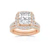 Brilliant Diamond 3.75 Carat Princess Diamond Halo Bridal Set For Women | Lab Grown Diamond Engageme