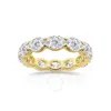 Brilliant Diamond 4 Carat East-west Oval Shape Lab Grown Diamond Eternity Band For Women | 14k Yello