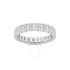 Brilliant Diamond 4 Carat Emerald Lab Grown Diamond Eternity Band For Women | 14k White Gold Wedding