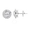 Brilliant Diamond 4.00 Cttw Lab Grown Diamond Halo Stud Earrings Forwomen| (f-g