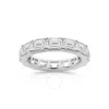 Brilliant Diamond 5 Carat East-west Emerald Cut Lab Grown Diamond Eternity Band For Women | 14k Whit