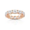 Brilliant Diamond 5 Carat East-west Oval Shape Lab Grown Diamond Eternity Band For Women | 14k Rose