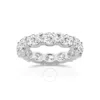Brilliant Diamond 5 Carat East-west Oval Shape Lab Grown Diamond Eternity Band For Women | 14k White