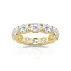 Brilliant Diamond 5 Carat East-west Oval Shape Lab Grown Diamond Eternity Band For Women | 14k Yello