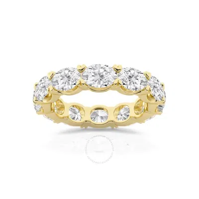 Brilliant Diamond 5 Carat East-west Oval Shape Lab Grown Diamond Eternity Band For Women | 14k Yello In Yellow