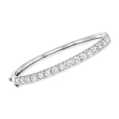 Brilliant Diamond 5 Carat Lab Grown Diamond Bangle In 14k White Gold