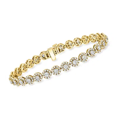 Brilliant Diamond 5 Carat Lab Grown Diamond Tennis Bracelet In 14k Yellow Gold
