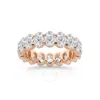 Brilliant Diamond 5 Carat Oval Lab Grown Diamond Eternity Band For Women | 14k Rose Gold Wedding Ban