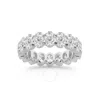 Brilliant Diamond 5 Carat Oval Lab Grown Diamond Eternity Band For Women | 14k White Gold Wedding Ba