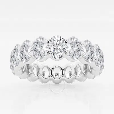 Brilliant Diamond 5 Cttw Oval-cut Lab Grown Diamond Eternity Band In 14kt White Gold