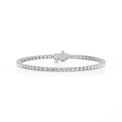 Brilliant Diamond 5 Cttw Round Lab Grown Diamond Tennis Bracelet In 10k White Gold In ["white","gold Tone"]