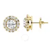 Brilliant Diamond 5.00 Cttw Lab Grown Diamond Halo Stud Earrings Forwomen| (f-g