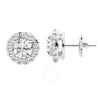 Brilliant Diamond 5.00 Cttw Lab Grown Diamond Halo Stud Earrings Forwomen| (f-g