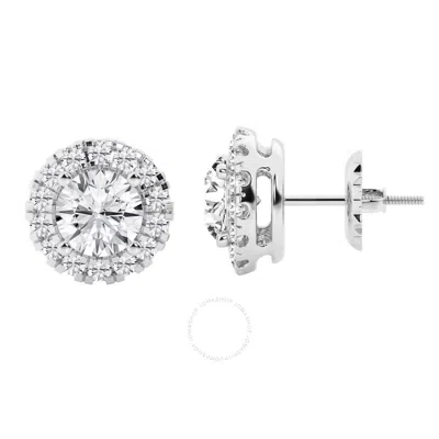 Brilliant Diamond 5.00 Cttw Lab Grown Diamond Halo Stud Earrings Forwomen| (f-g