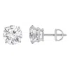 Brilliant Diamond 5.50 Carat Prong Set 14k White Gold Round-cut Lab Grown Diamond Stud Earring (j In Multi
