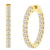Brilliant Diamond 6 Carat Inside-out Lab Grown Diamond Earrings For Women 14k Yellow Gold Hoop Earri