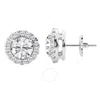 Brilliant Diamond 6.00 Cttw Lab Grown Diamond Halo Stud Earrings Forwomen| (f-g