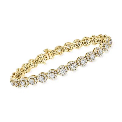 Brilliant Diamond 7 Carat Lab Grown Diamond Tennis Bracelet In 14k Yellow Gold