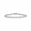 Brilliant Diamond 7 Carat Round Lab Grown Diamond Tennis Bracelet In 14k White Gold In White