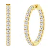 Brilliant Diamond 8 Carat Inside-out Lab Grown Diamond Earrings For Women 14k Yellow Gold Hoop Earri