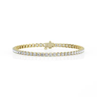 Brilliant Diamond 8 Ctw Lab Grown Diamond Tennis Bracelet For Men In 14k Gold Plated In ["yellow","gold Tone","silver Tone"]