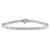 Brilliant Diamond 9 1/2 Carat Cushion Lab Grown Diamond Tennis Bracelet In 14k White Gold In White