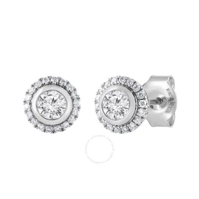 Brilliant Diamond 9kt White Gold 0.61 Carat Lab Grown Diamond Stud Earrings For Women