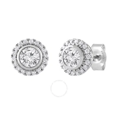 Brilliant Diamond 9kt White Gold 1.25 Carat Lab Grown Diamond Stud Earrings For Women