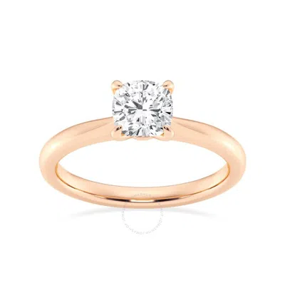 Brilliant Diamond Lab Grown 1 Carat Diamond Engagement Ring For Women  Prong Set Solitaire Cushion C