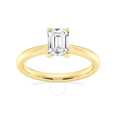 Brilliant Diamond Lab Grown 1 Carat Diamond Engagement Ring For Women  Prong Set Solitaire Emerald C