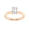 Brilliant Diamond Lab Grown 1 Carat Diamond Engagement Ring For Women  Prong Set Solitaire Emerald C