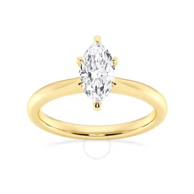 Brilliant Diamond Lab Grown 1 Carat Diamond Engagement Ring For Women  Prong Set Solitaire Marquise