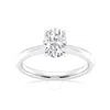 Brilliant Diamond Lab Grown 1 Carat Diamond Engagement Ring For Women  Prong Set Solitaire Oval Cut/