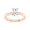 Brilliant Diamond Lab Grown 1 Carat Diamond Engagement Ring For Women  Prong Set Solitaire Oval Cut/