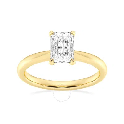 Brilliant Diamond Lab Grown 1 Carat Diamond Engagement Ring For Women  Prong Set Solitaire Radiant C