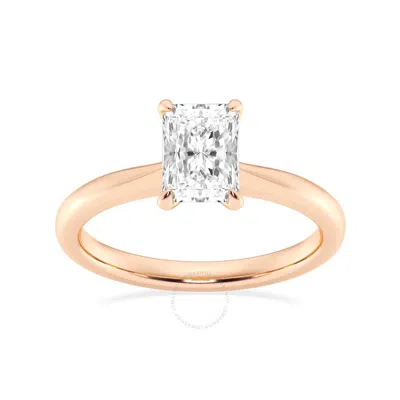 Brilliant Diamond Lab Grown 1 Carat Diamond Engagement Ring For Women  Prong Set Solitaire Radiant C In Gold