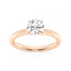 Brilliant Diamond Lab Grown 1 Carat Round Cut Prong Set Solitaire Diamond Engagement Ring For Women