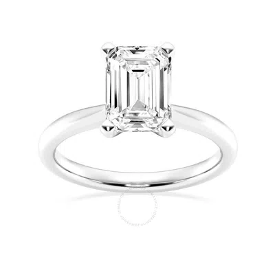 Brilliant Diamond Lab Grown 2 Carat Diamond Engagement Ring For Women  Prong Set Solitaire Emerald C