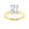 Brilliant Diamond Lab Grown 2 Carat Diamond Engagement Ring For Women  Prong Set Solitaire Emerald C