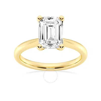 Brilliant Diamond Lab Grown 2 Carat Diamond Engagement Ring For Women  Prong Set Solitaire Emerald C